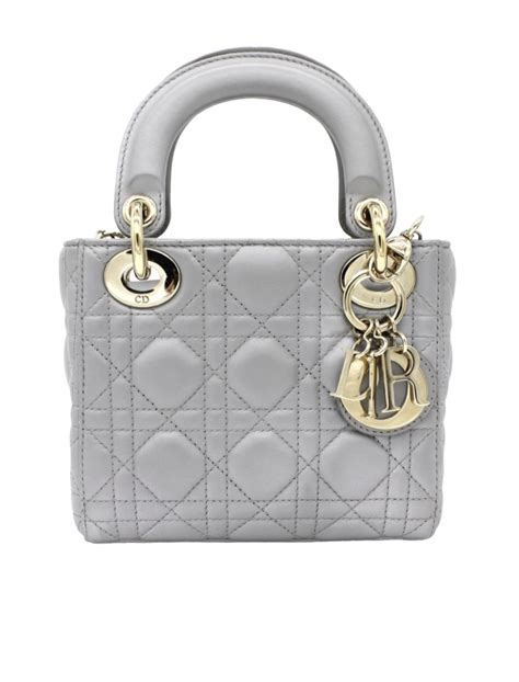 lady dior 珍珠灰|lady dior leather bag.